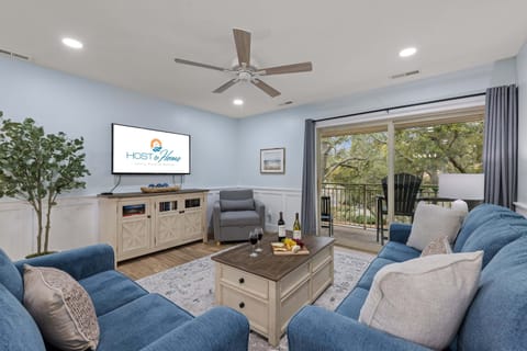 HOST & HOME presents…1691 Bluff Villa! Nestled in Sea Pines, this second-floor villa offers easy access to the beach and South Beach Marina.