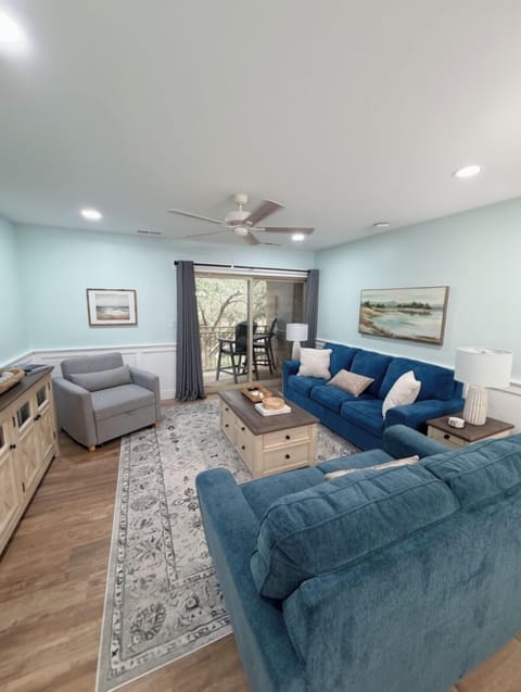 HOST & HOME presents…1691 Bluff Villa! Nestled in Sea Pines, this second-floor villa offers easy access to the beach and South Beach Marina.