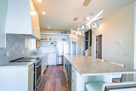 When you enter the home, you'll find this stunning kitchen with top of the line fixtures and appliances.