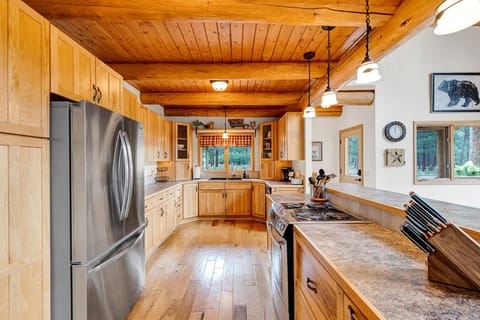 Hallway View of the Kitchen Space