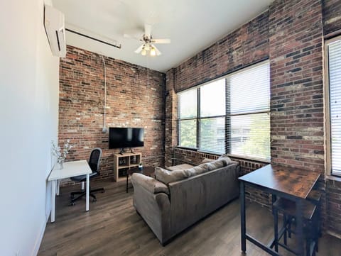 The cozy living room 