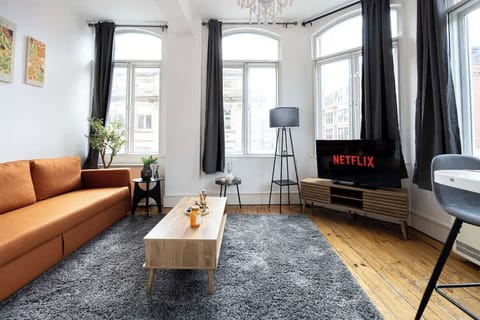 Your stunning city centre living room with smart TV, Netflix, and gorgeous wooden floors throughout