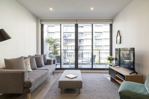 Premium Two Bedroom Apartment | Living area | 50-inch Smart TV with digital channels, TV, streaming services