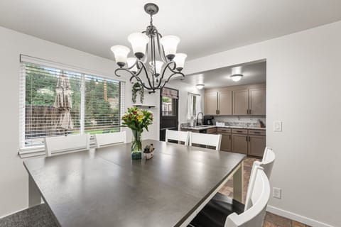 Dining Area Overlooking The Kitchen And Backyard