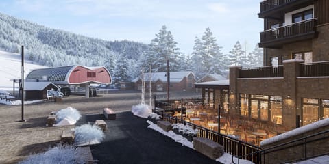 Snow-draped retreat at the heart of the village, where mountain charm meets effortless slope-side access.