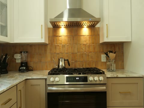 Gas oven and hood vent for cooking 