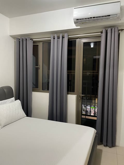 Your bedroom. If features a double-sized bed. Sweet dreams.