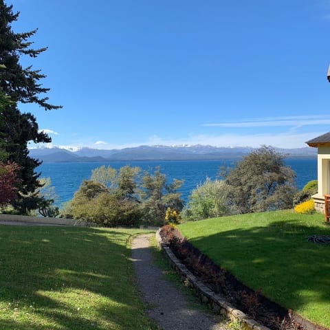 Step outside and follow the path to sparkling lake views.