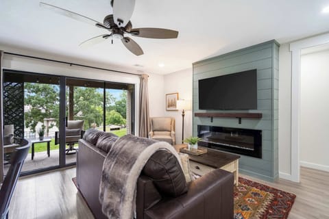 Curl up in the serene living room & stream your favorites on the smart TV​