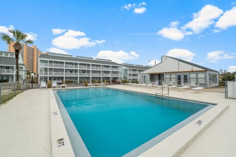 Southwind Resort features a centrally located outdoor pool that offers a refreshing retreat just steps from every unit.