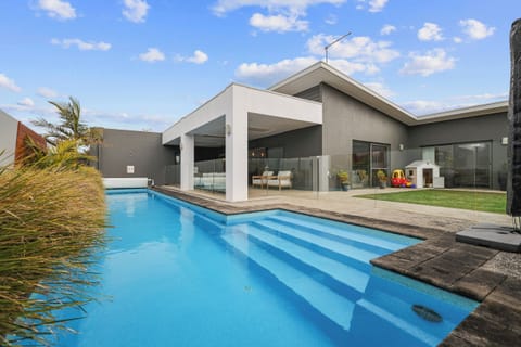 Home features a beautifully designed swimming pool