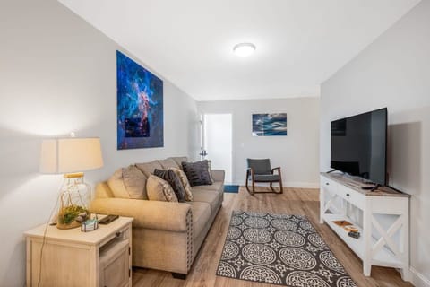 A bright and inviting living area—perfect for relaxing, streaming, or just unwinding