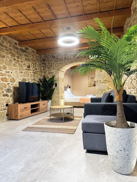 Argiro Retreat | One-Bedroom Traditional Apartment with Terrace | Living area