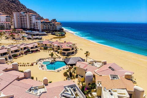 On the beach, sun loungers, beach umbrellas