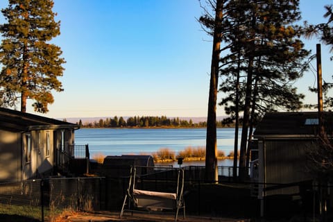 View of the lake in our backyard 