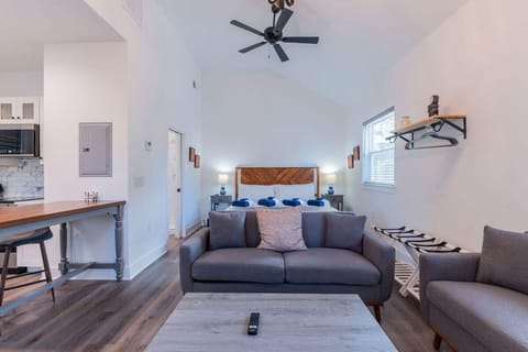 Studio, 1 King Bed, Kitchen, Garden View (Old Town Loft) | Living area | 42-inch flat-screen TV with digital channels