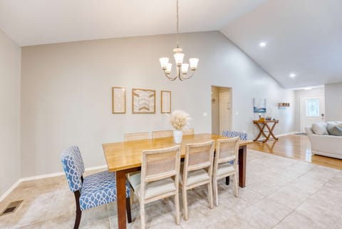 Elevate your dining experience with this stunning table in a beautifully designed space. Perfect for gatherings and cozy meals! 🍽️
