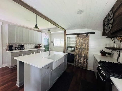 Large, updated kitchen with room to cook and hang out