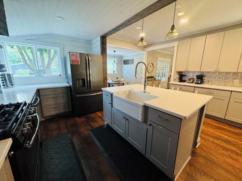 Large, updated kitchen with room to cook and hang out