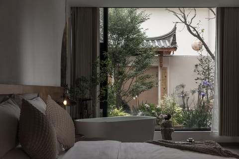 Panoramic Double Room, Courtyard View | Egyptian cotton sheets, premium bedding, down comforters