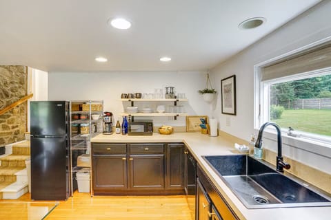 Kitchen with all the conveniences including microwave and dishwasher