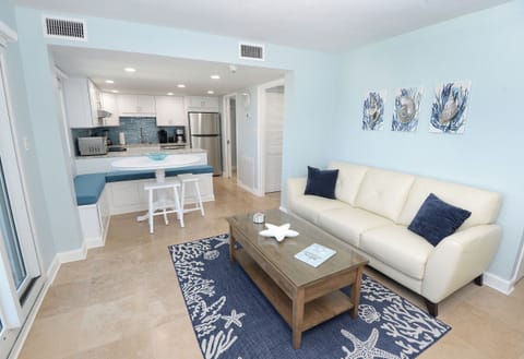 Living room and dining area