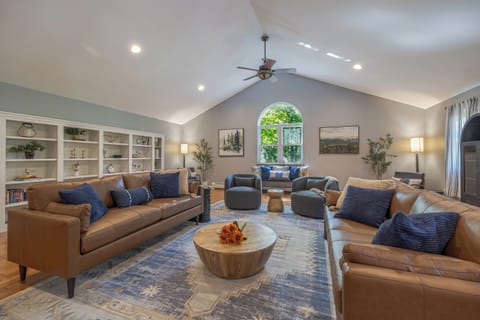 Relax in this great room with the entire family.  Gather around for a movie or enjoy one of the many board or card games. 