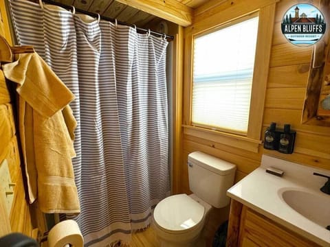 Log Cabin Tiny Home | Bathroom