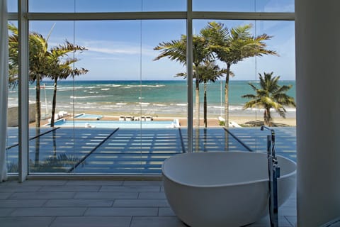 Premium Villa, Beach View | In-room safe, desk, laptop workspace, blackout drapes