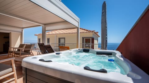 Soak in the hot tub with breathtaking ocean views — your private paradise awaits!
#BravasolByLovelyStay #JacuzziViews #OceanEscape