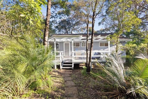 Beautiful sunny front deck surrounded by nature
