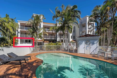 Our first floor apartment in front of pool area