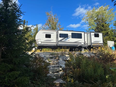 31 ft Travel Trailer on private beach