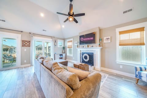 An inviting living room with abundant natural light