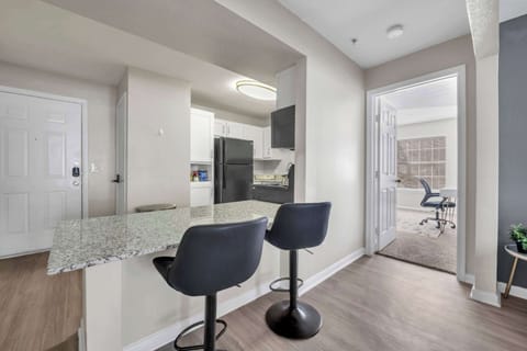 Stylish dining nook perfect for casual meals or morning coffee.