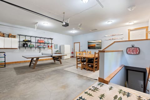 Family Game Night in the Garage