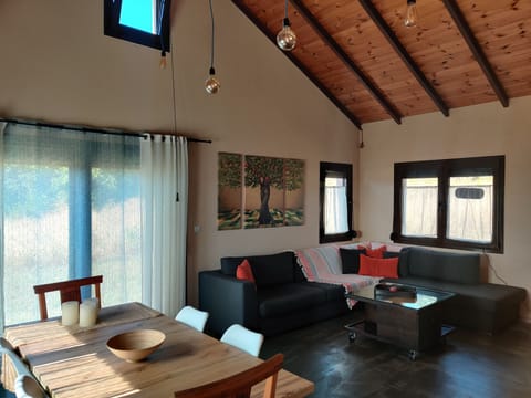 Spacious high ceiling living room, uplifting