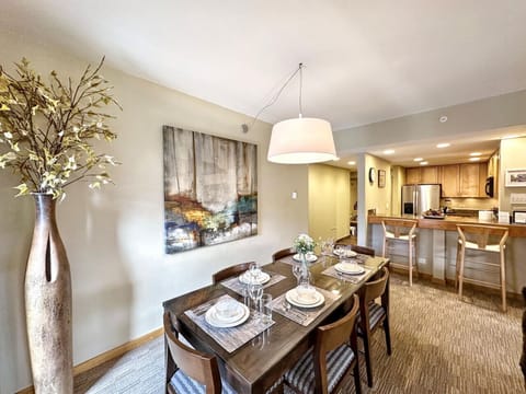 Dining Room with View of Kitchen