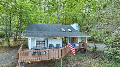 Enjoy morning coffee or evening chats on the roomy deck space