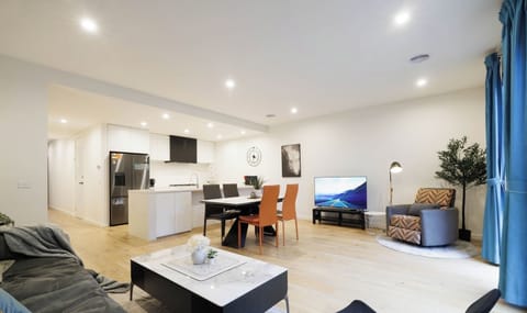 Comfortable sofa and TV
