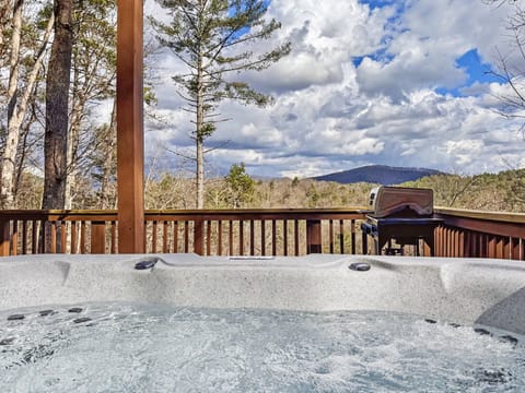 Hot tub view on lower deck