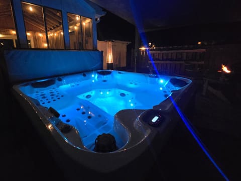 Our premium 97-jet luxury spa, professionally drained, sanitized, and balanced before every stay.