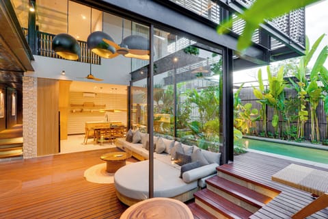 Villa, Pool View | Living area | 43-inch Smart TV with digital channels, Netflix, streaming services
