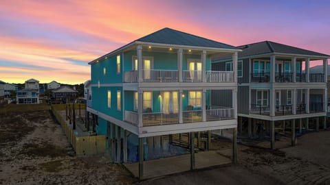 Sunset views of the property