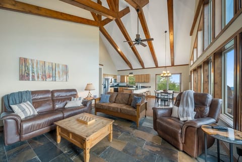 Vaulted Ceiling with Exposed Beams