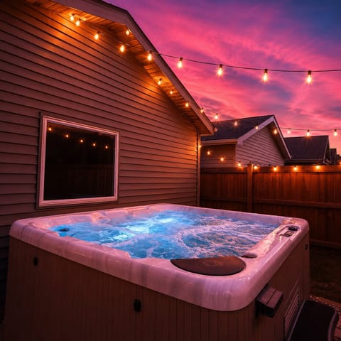 Outdoor spa tub