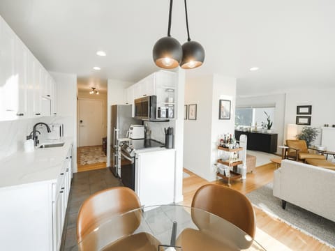 Modern kitchen with premium appliances and thoughtful finishes