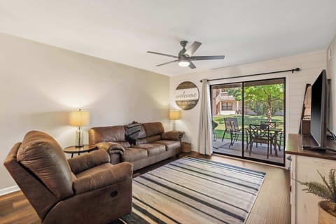 Curl up in the inviting living room & stream your favorites on the smart TV​