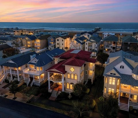 Exterior view of the property during night time
