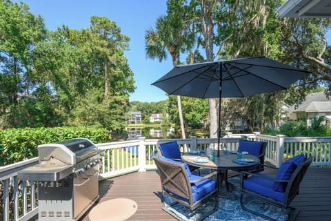 Relax or enjoy a meal on the private deck 